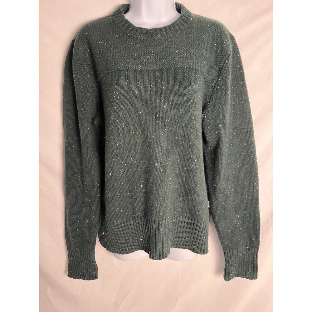 The North Face Men’s Knit Crewneck Sweater Green Speckled Long Sleeve Size M